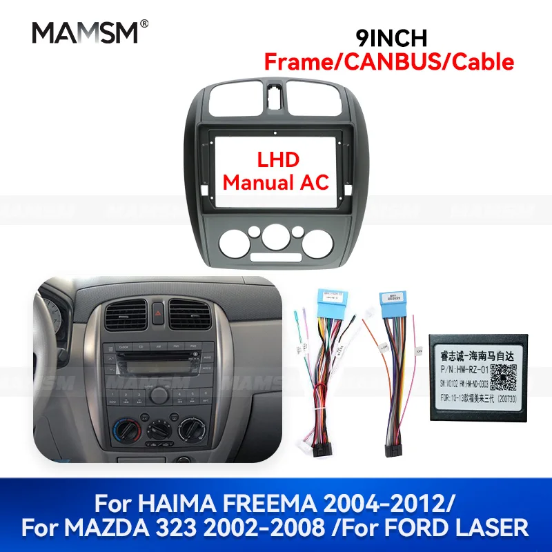 

MAMSM 9 inch For HAIMA FREEMA 2004-2012 /MAZDA 323 2002-2008/FORD LASER Android Multimedia GPS MP4 Car Radio Fascia Stereo Frame