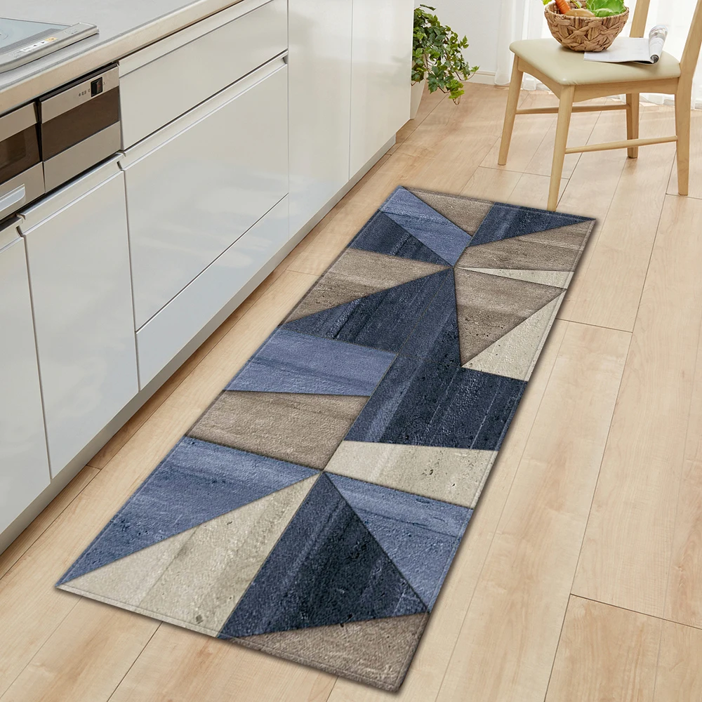 Entrance Doormat Kitchen Mat Hallway Bedroom Living Room Geometric Non-Slip Foot Carpet House Bath Balcony Floor Decoration Rug