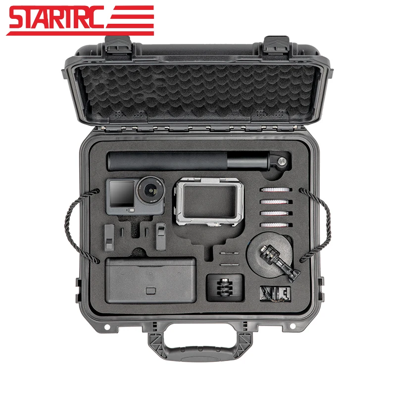 

Портативный чехол для хранения STARTRC, 2-слойный чехол для DJI Action 6/5/4/3, жесткий водонепроницаемый чемодан, дорожный чемодан, аксессуар для камеры