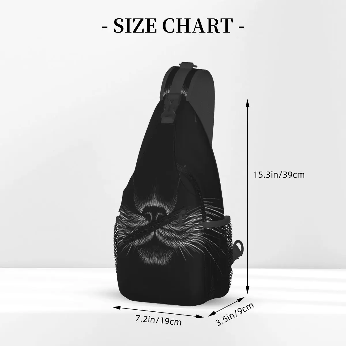 Sac à dos Black Cat Panther Animal Sling pour hommes, sac à bandoulière, sac de poitrine de voyage, sac à dos à bandoulière, sac initié, sac à dos de randonnée, mode masculine