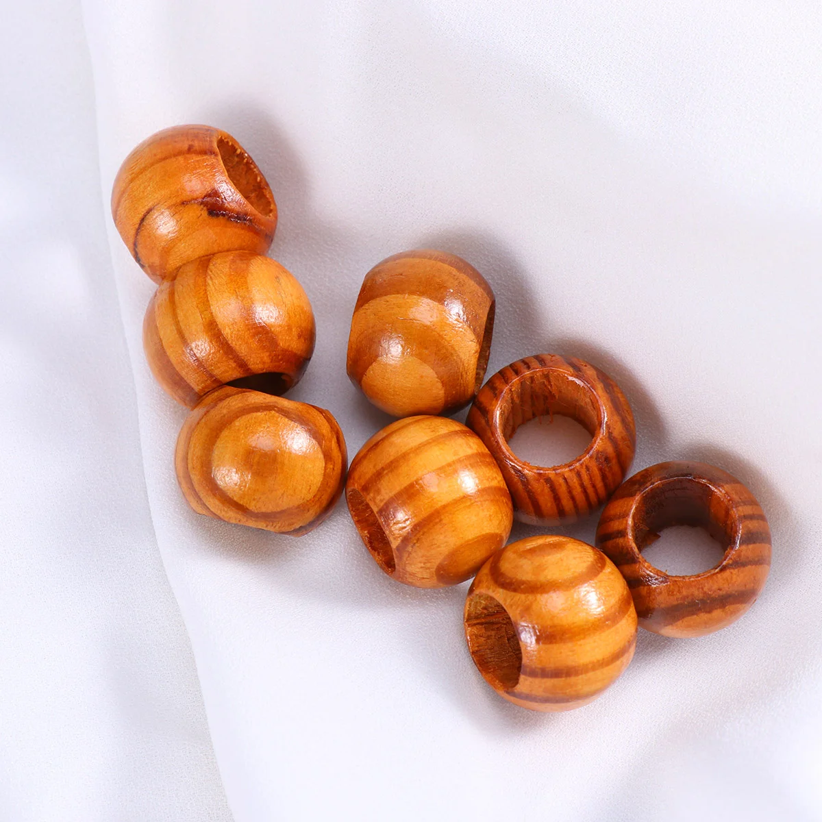 100 Pcs Wooden Beading Jewelry Making Supplies Necklace Bracelet Clothes Decoration Beads Bamboo