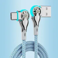 Fast Charging 180 Degree Rotation Cable Alloy Micro Type C Data Cable for Huawei Samsung Xiaomi Braided Phone Charger Accessory