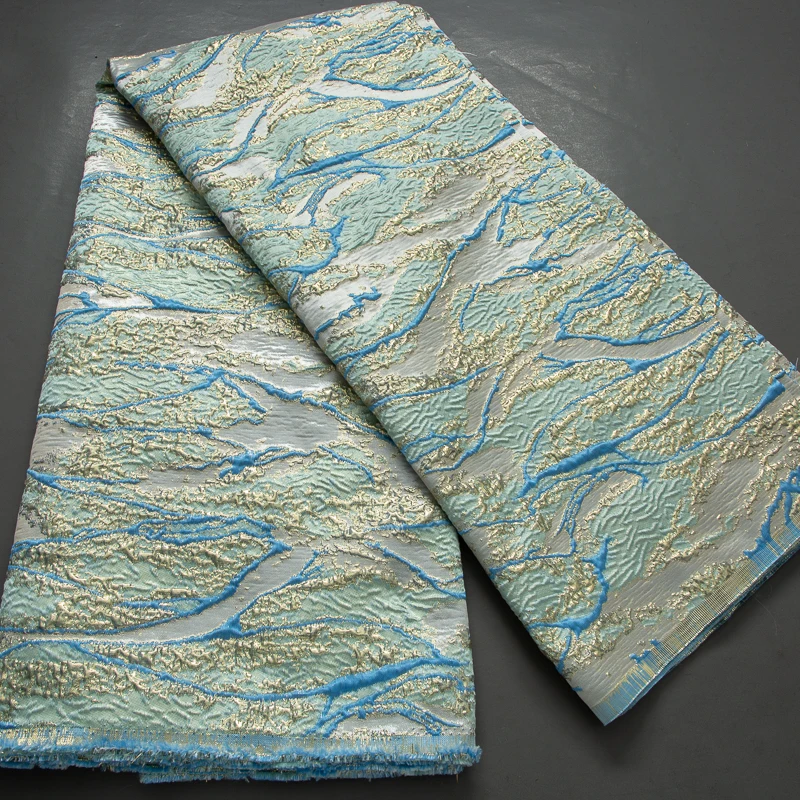 

Африканская Дамасская кружевная ткань высокого качества, французская жаккардовая позолоченная кружевная ткань для женщин, платья для свадебной вечеринки, шитье A4014