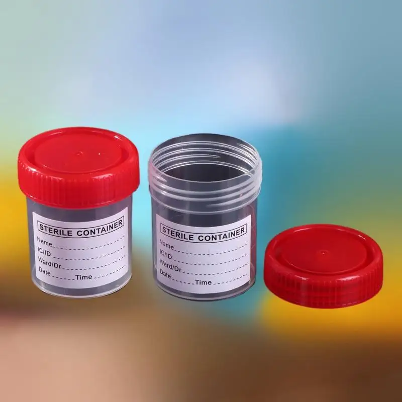 ภาชนะบรรจุตัวอย่างปัสสาวะ แพ็ค 10/50 มล. พลาสติกใช้แล้วทิ้งแข็งแรงทนทาน