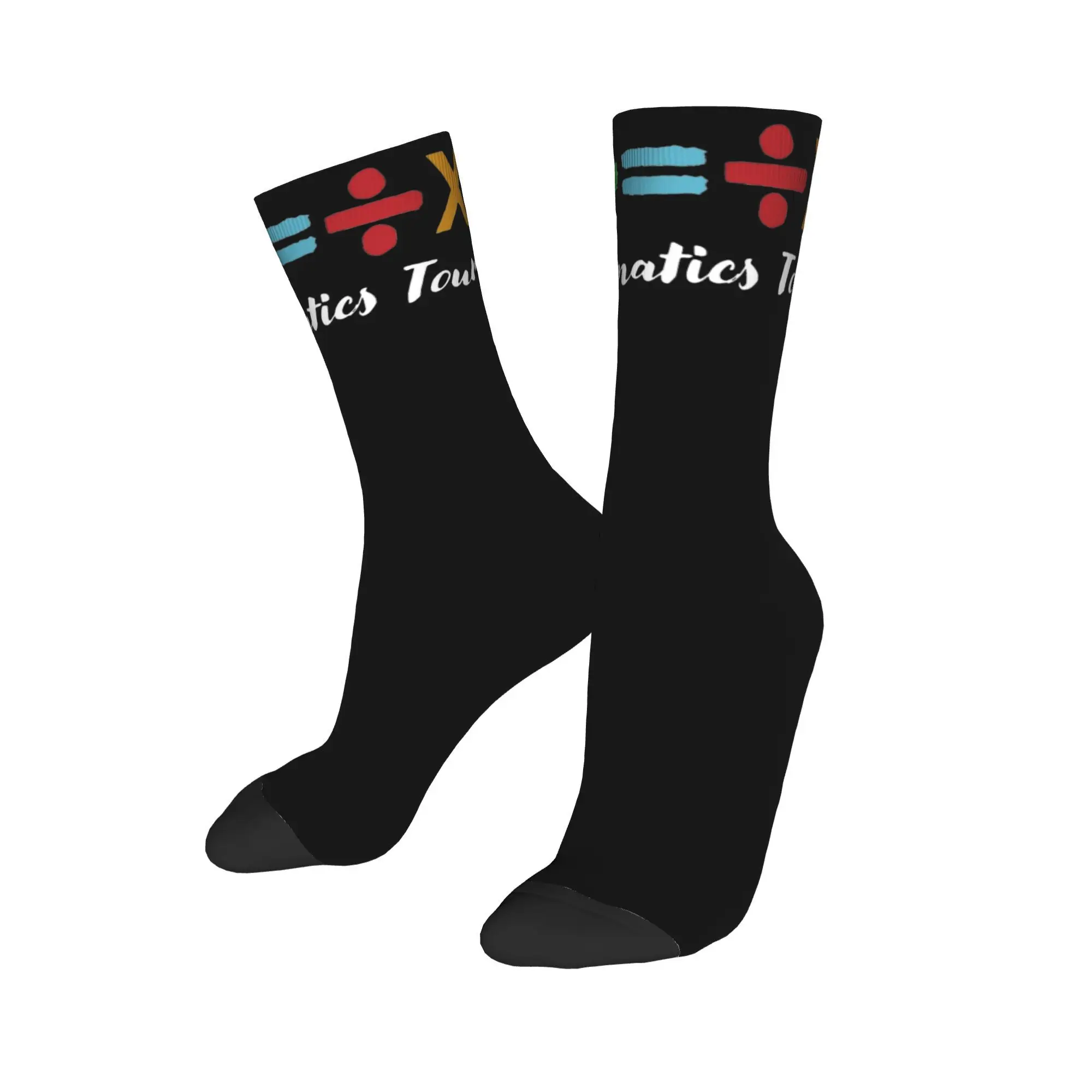 

Lover Math Lyrics Ed Sheeran Fan Tour Printing Crew Socks Outfits for Sports Wear Sweat Absorbing Dress Socks