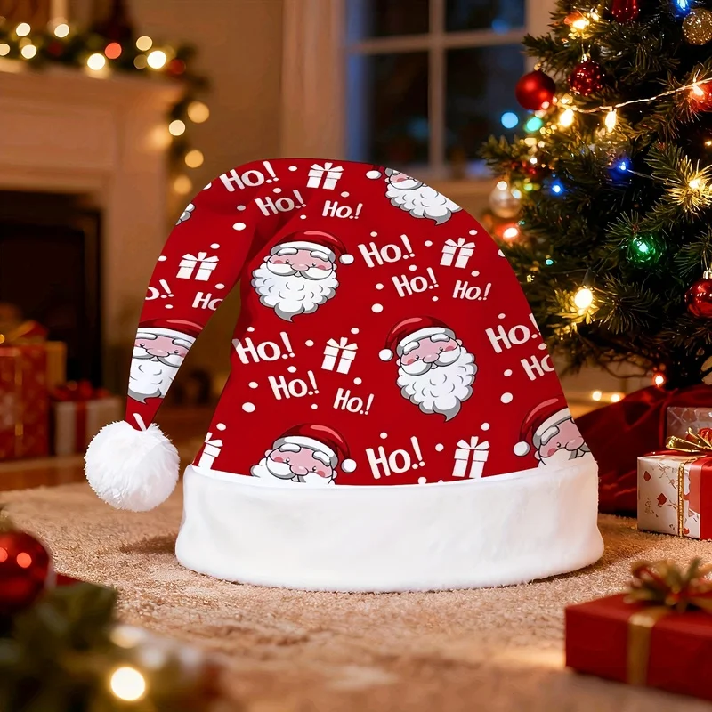 Santa Face Gift Box Christmas Party Hat for Easter & Holiday Costumes Cap Winter Gift