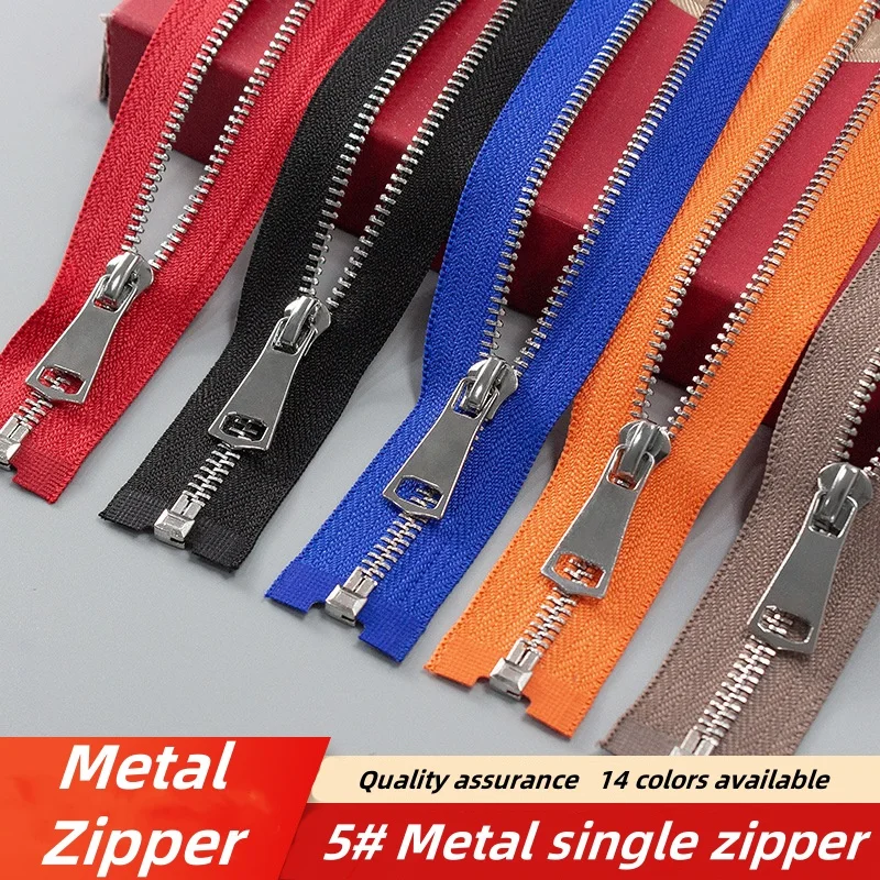 2 Stück 5 #   Offene Reißverschlüsse aus echtem Kupfermetall, robustes Bekleidungszubehör, perfekt für Jacken, Mäntel und Winteroberbekleidung