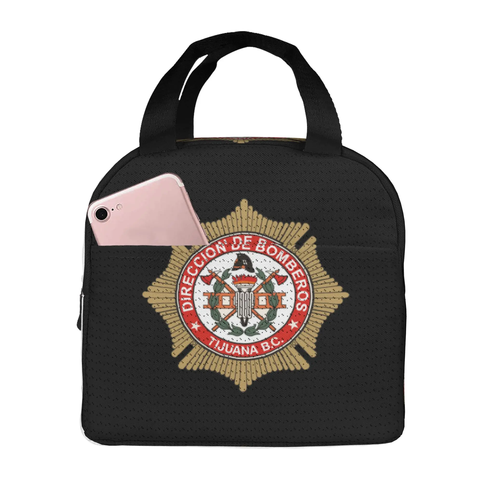 Bomberos Firefighter Insulated Lunch Bag for Camping Travel Fireman Fire Rescue Leakproof Thermal Cooler Lunch Box Women Men