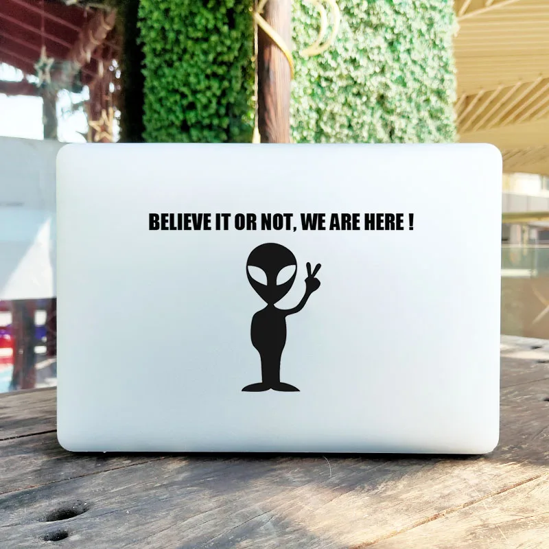 ET Alien Greeting Vinyl Notebook Decal Laptop Sticker for MacBook Air 13 Pro 14 16 Retina 15 Inch Mac Switch Oled Creative Decor