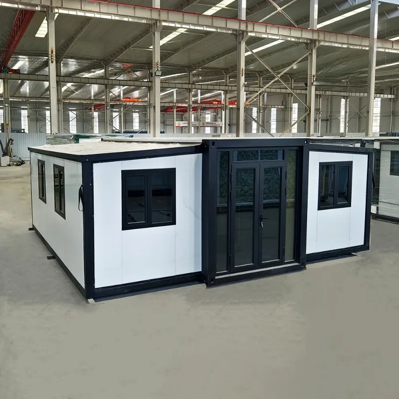 US Villa Easy Installation Shipping 40FT Expandable Folding Module Prefabricated Home Office Solar Small Container House