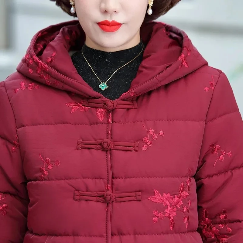 Down Jacket Womens 2025 Winter New Outerwear Fashion Slim White Duck Down Jacket Large Size Thick Long Over Knee Parkas Coat