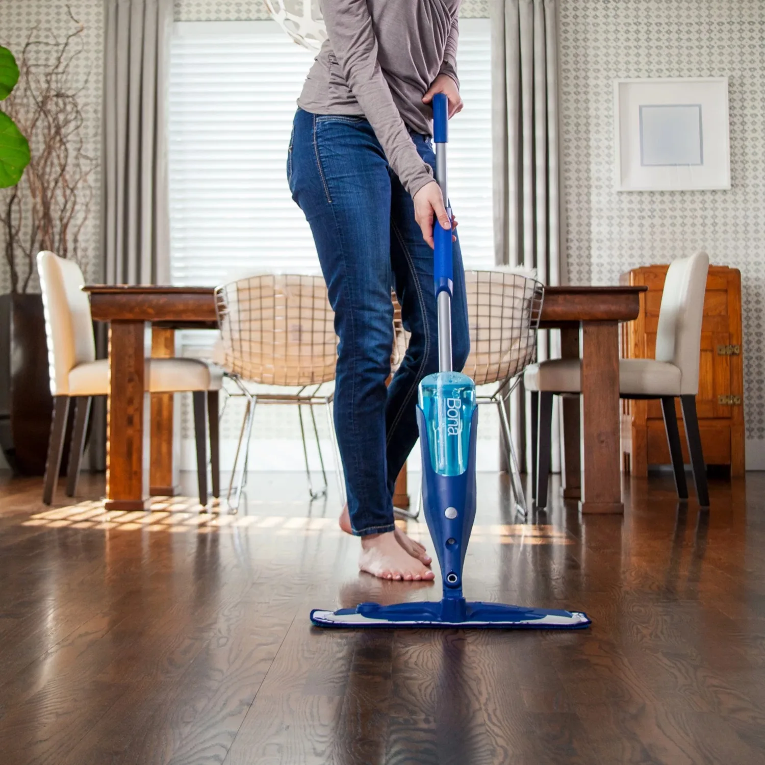 PowerPlus Premium Motion Spray Mop, with Hardwood Deep Cleaner and Deep Clean Pad | USA | NEW