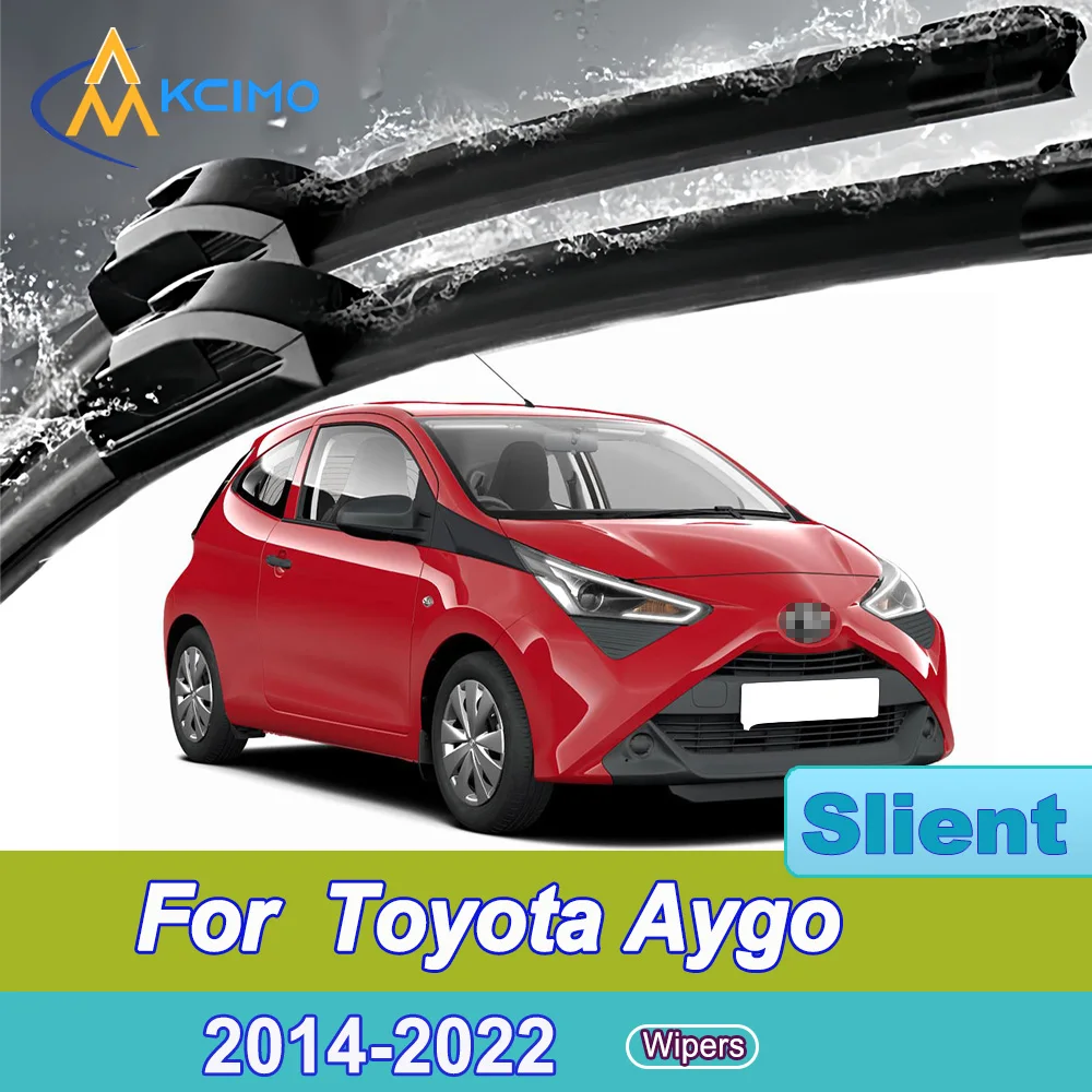 

2Pack Silent Beam Wiper Blades For Toyota Aygo AB40 2014-2022 Noiseless All-Weather Design Windshield Rain Brush Accessories