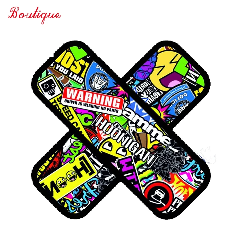

13cm x 13cm hot selling creative plaster sticker, bomb color accessories vinyl car styling scratch Waterproof PVC Car Sticker