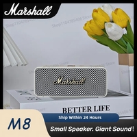 Marshall M8 Portable Bluetooth Speaker TWS Wireless Home Retro Mini Speaker Stereo Subwoofer Classical Music Player