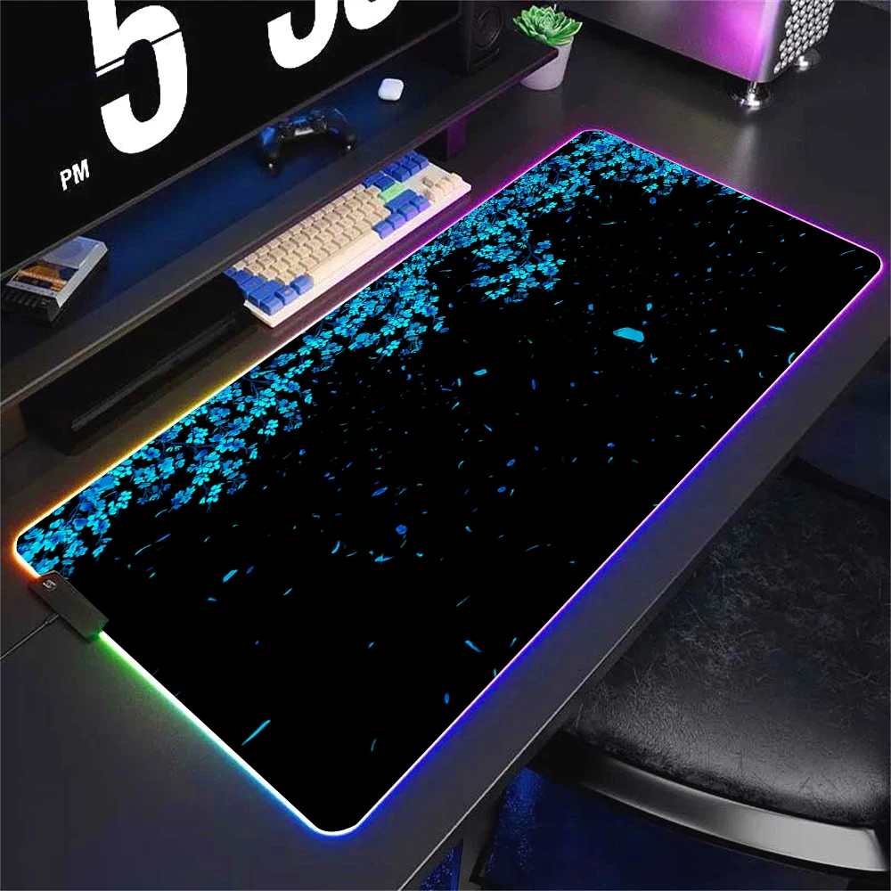 

Mousepad Anime Mouse Pad Computer Mouse Sakura Big Mousepad Colorful Flower Laptop Desk Carpet Playmat Cool Desktop Mat Office
