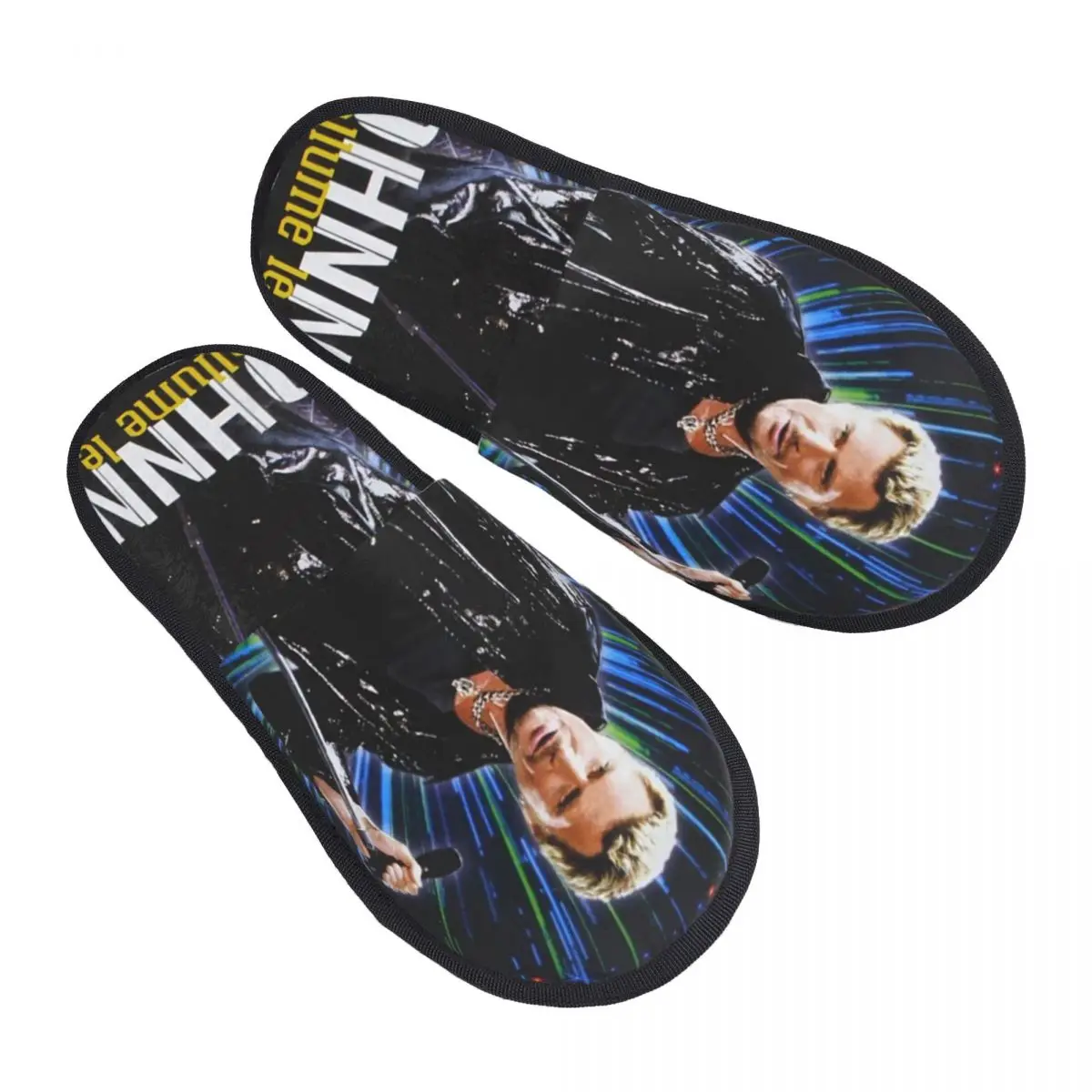 شباشب جوني هاليداي روك الناعمة من إسفنج الذاكرة للنساء المغني الفرنسي فرنسا سبا هاوس #1