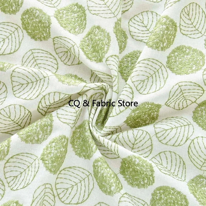 Japanese Ins Cotton Linen Embroidery Circle Cloth Handmade Diy Clothes Sofa Pillow Fabric Thick Linen
