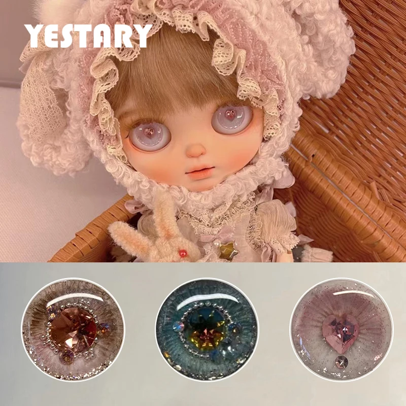 YESTARY Eyes For Toys Blythe Doll Accessories DIY Handmade Sparkling Magnet Eyes For Dolls Crafts Drop Glue Eyes Piece Girl Gift