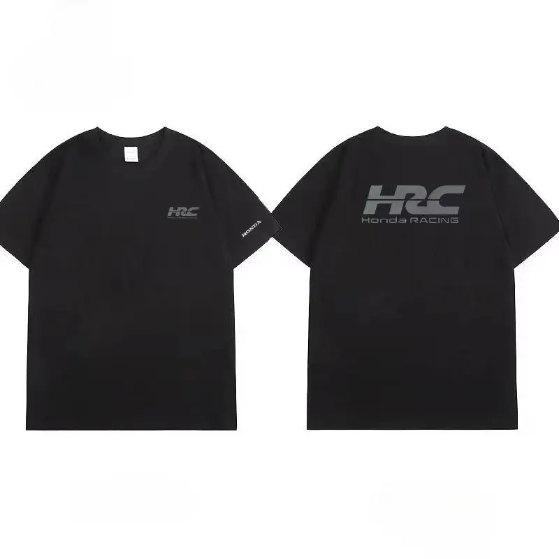 

2025 Summer Fashion HRC Honda Racing Printed Men T-shirt Sweat Wicks Breathable Motorcycle T-shirt For Men And Women Moto
