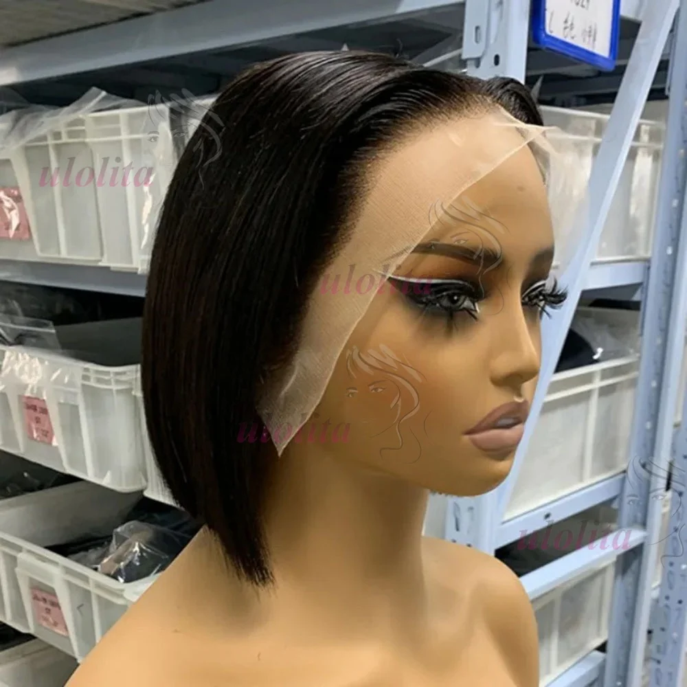 Super Double Drawn BOB Glueless Bone Straight Vietnamesische Haarperücken 8 Zoll 13x4 Lace Frontal Perücke 2x6 4x4 5x5 Closure Perücke – Detail 7