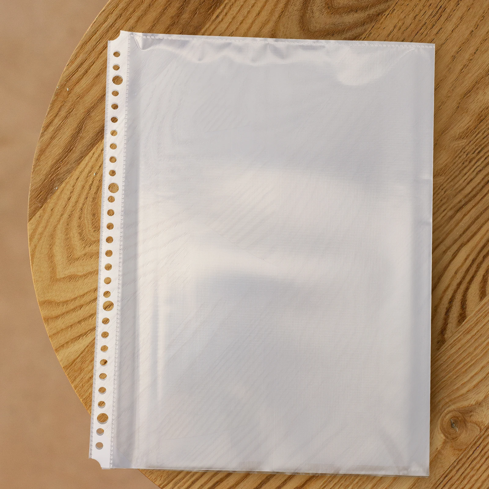 

100pcs Clear File Protector Sheet Binder Pockets Plastic Document Bag Non Static Easy Insertion School Office Use