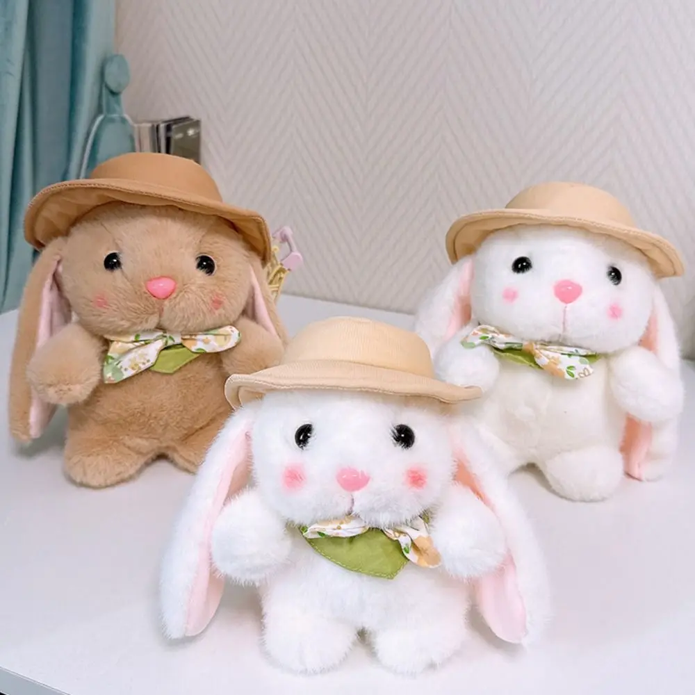 Lapin en peluche à longues oreilles pour enfants, jouet de couchage Kawaii, 18 cm, 23cm