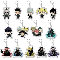 Kaiju No 8 Kafuka Hibino Reno Ichikawa Anime Keychain Cartoon Plastic Keyrings Bag Tag Cos Accessory