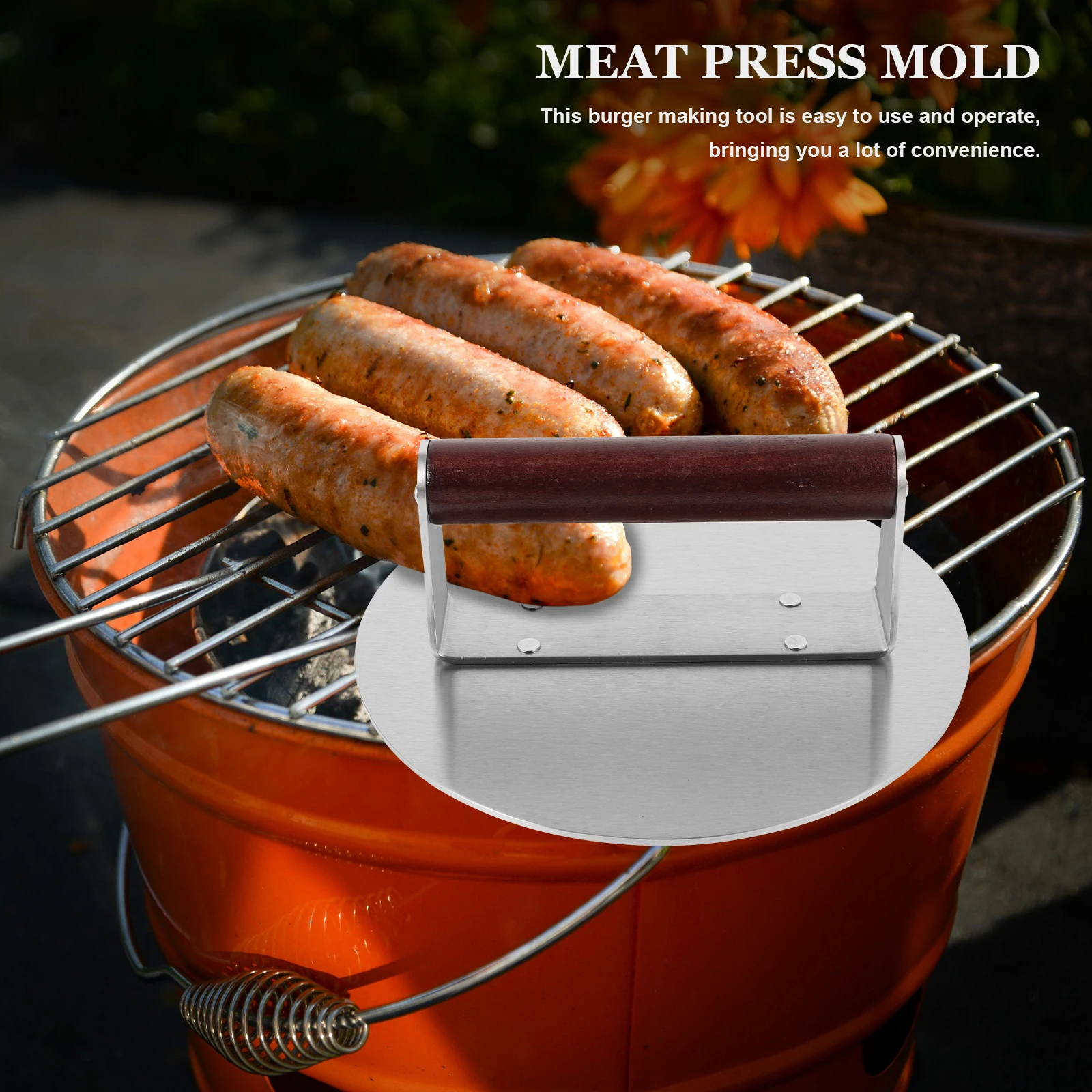 

Stainless Steel Burger Press Patty Maker Smash Hamburger Kitchen Gadget Tool Cooking Mold Meat Press Practical Design Easy Clean