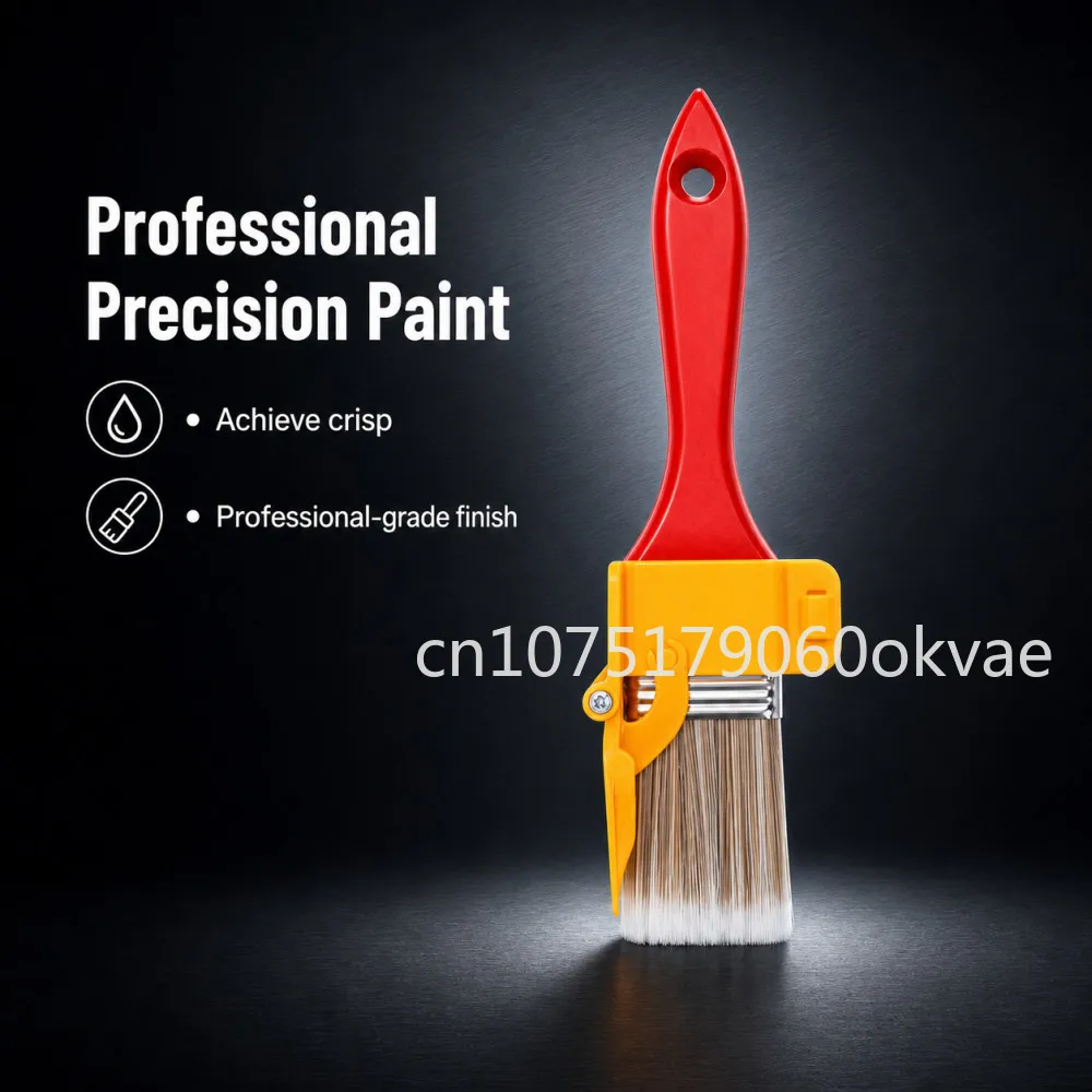 Professional Paint Edging Brush with Adjustable Baffle, Corner Paint Brush for Walls, Ceilings, Doors and Window Frames