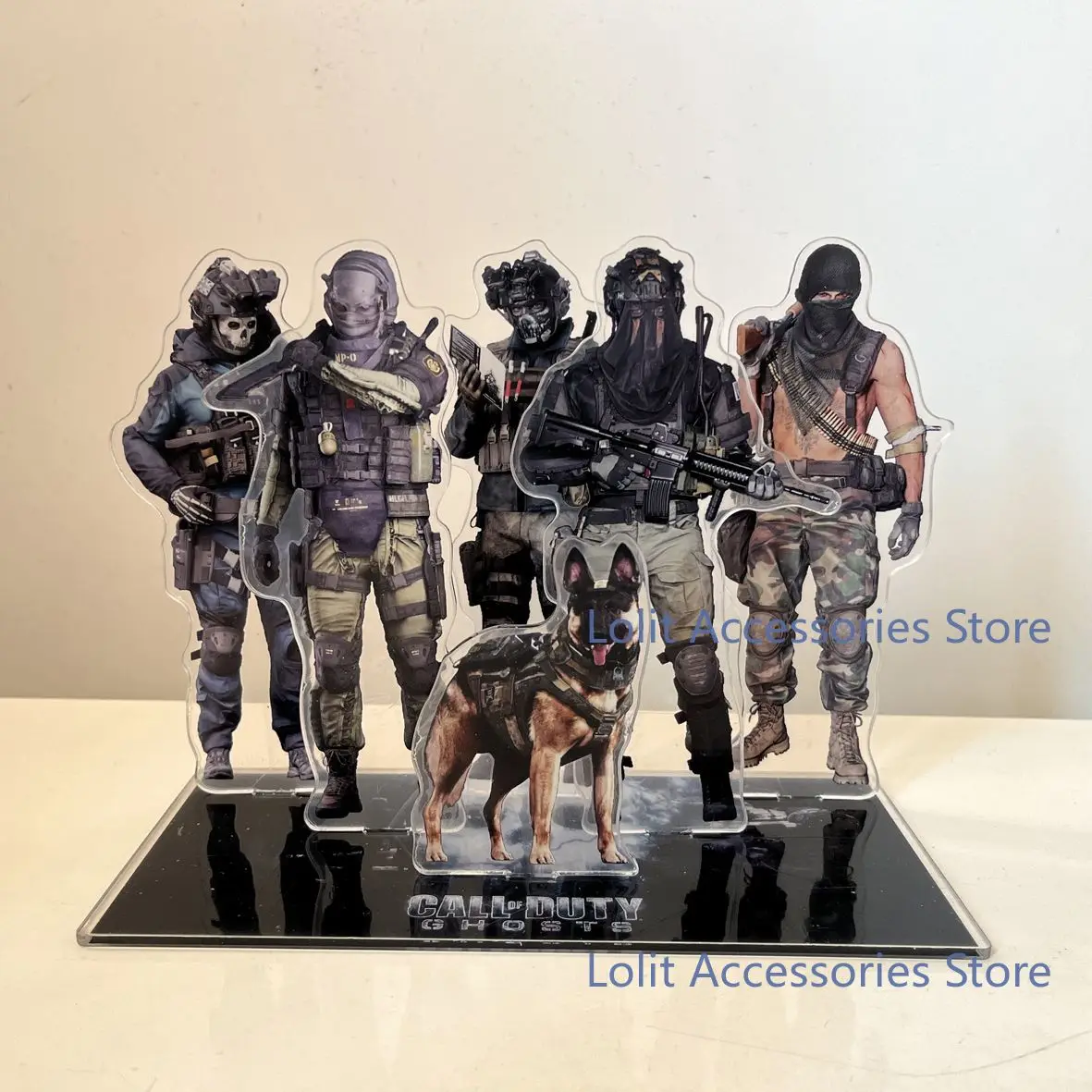 أنيمي نداء الواجب المحمول شبح كونيج كروجر كيغان نيكتو الشكل الاكريليك حامل نموذج مكتب عرض الدائمة المعارض هدية عيد الميلاد