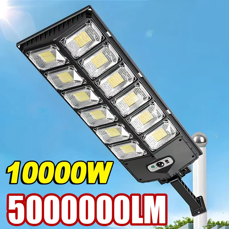 

5000000LM 10000 Вт/5000 Вт/2000 Вт солнечный светодиодный светильник уличный мощный уличный солнечный светильник датчик движения прожектор солнечный настенный уличный фонарь