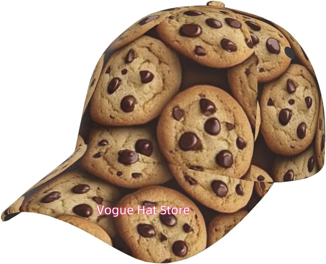 Chocolate Chip Cookies Pattern Baseball Cap Unisex Adjustable Baseball Hats for Sports Outdoor