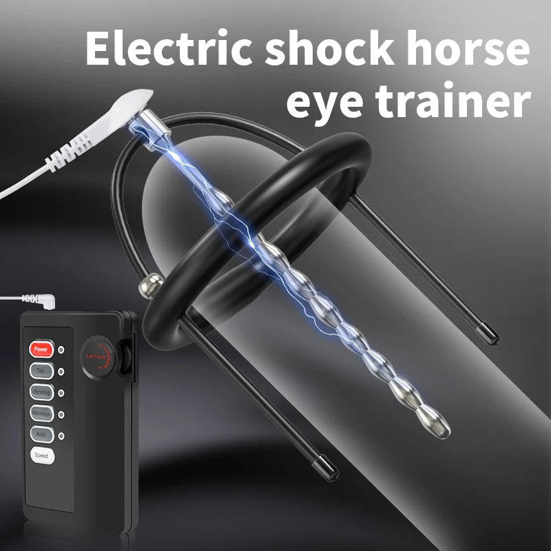 Electric Stimulation Urethral Dilator Shock Horse Eye Rod Electro Stimulate Glans Trainer Cockring Penis Plug Sexy Insert Toys