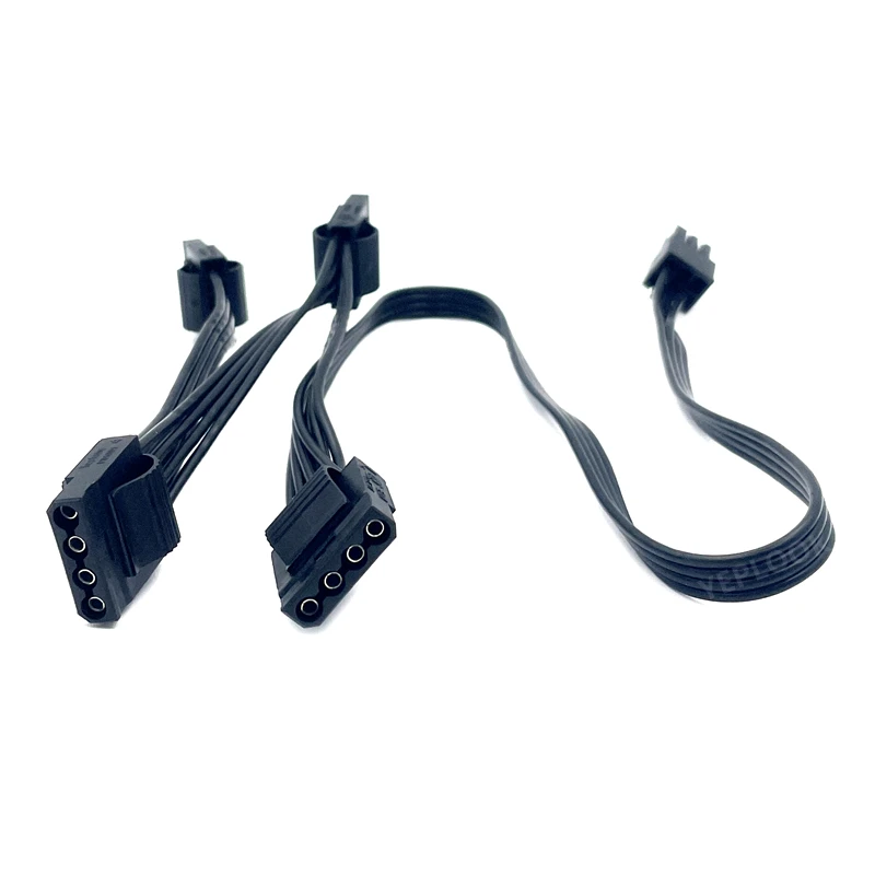 6Pin ถึง 4 Molex ตรง,PATA IDE 4Pin สายไฟสําหรับ Corsair RM1000 RM850 RM750 RM650 RM550 RM450 Modular Power,สายแบน