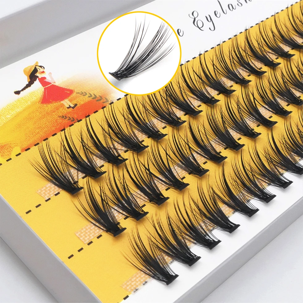 20D Mink Eyelashes 60 bundles/box Natural Eyelash extension 3D Russian Individual Eyelash Cluster Makeup Tools Lashes Wholesale