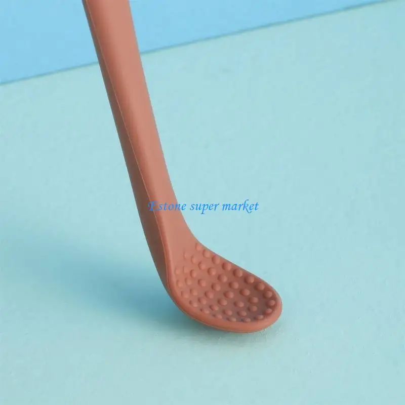 

090B Baby Feeding Spoon Silicone Soft Tip Spoon for Easy Feeding Infants 6 Months