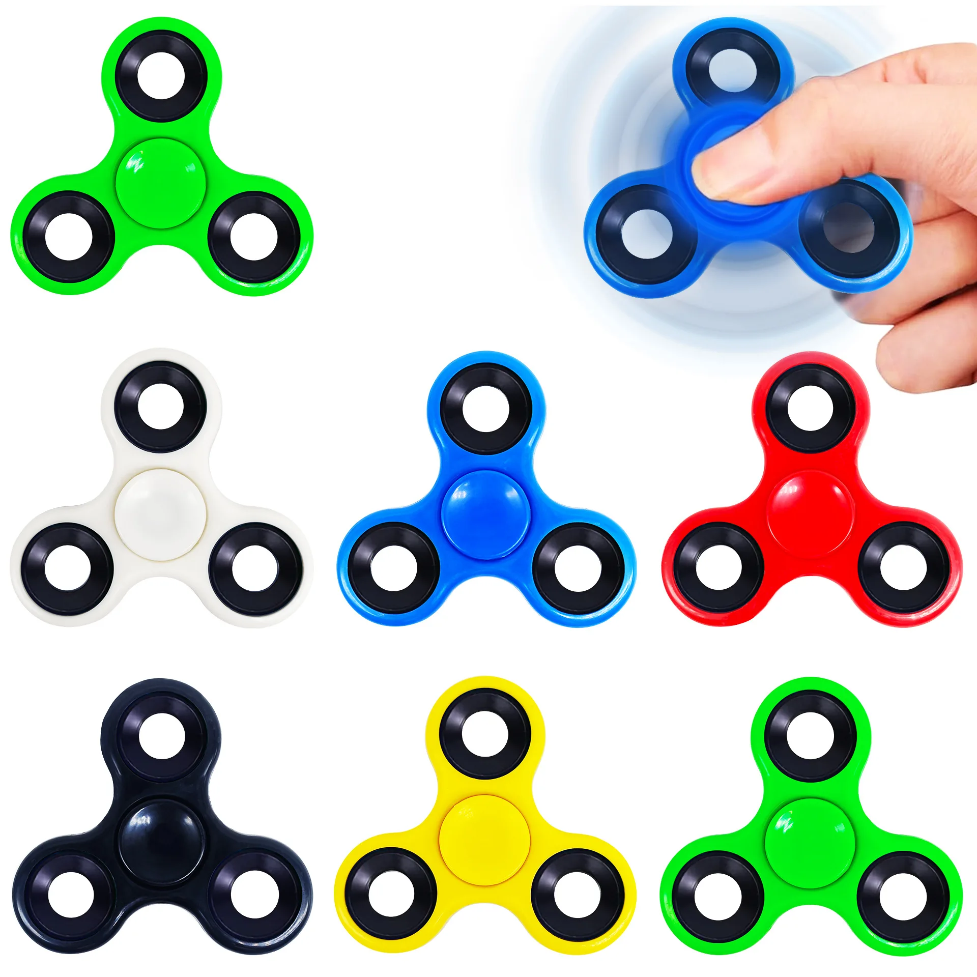 Fidget Spinner, Spinner Trójsłupkowy, Zabawki Palcowe, Spinner Palcowy Antystresowy i Edukacyjny, Kreatywne Zabawki, Spinner Obrotowy