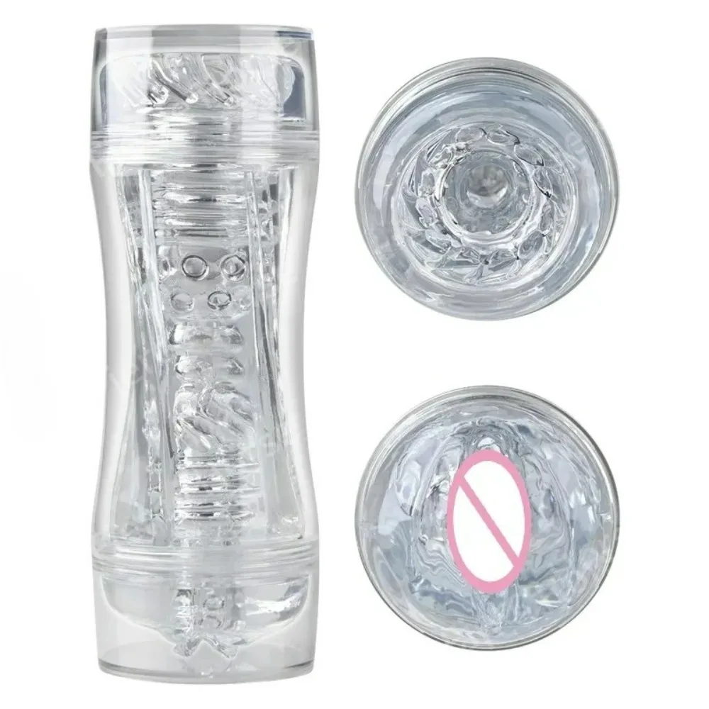 Male Masturbator Sex Toys - Adult Sex Toy Pocket Pussy Penis Training Sex Toy for Men 3D Realistic Spiral Texture Adult Toys18+