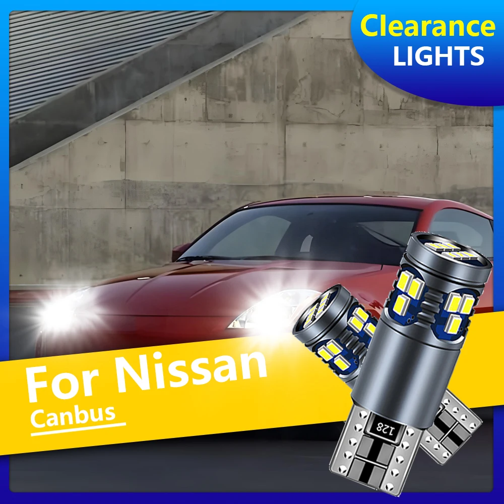 

Для Nissan 350Z 370Z Cube GTR Juke Leaf Note Pathfinder R51 R52 Tiida X-Trail T30 T31 Qashqai J10 2 шт. светодиодный габаритный фонарь T10