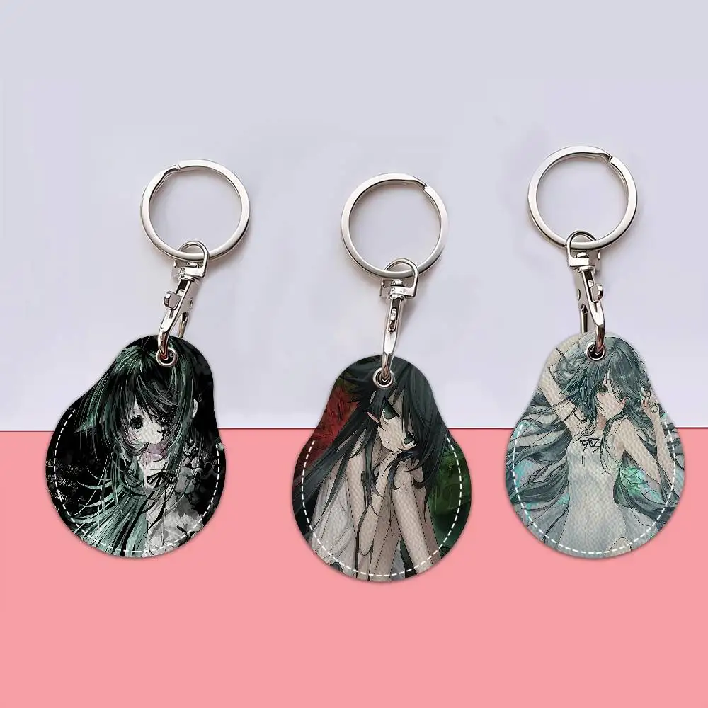 S-Saya No Uta The Song Of Saya Water Drop Shape Community Access Card Holder Elevator Card Sensor Drop Card Protector Keychain