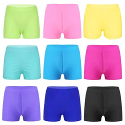 Child Girls Quick-dry Swimming Trunks Elastic Waistband Solid Color Swimwear Shorts Swimsuit Beach Pool Hot Spring Bathing Suit