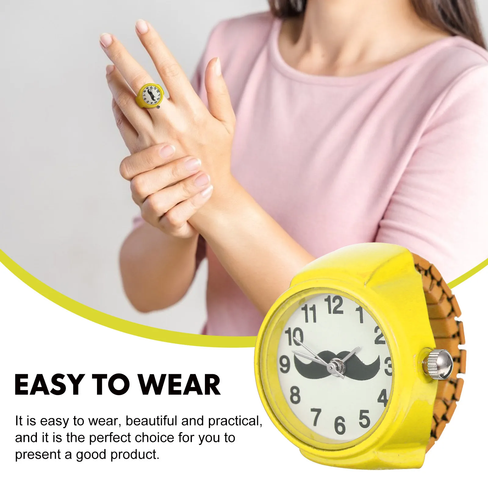 

Digital Finger Elastic Finger Watch Women Decorative Round Watches Watch Fashion Casual Timepiece Festival Gift
