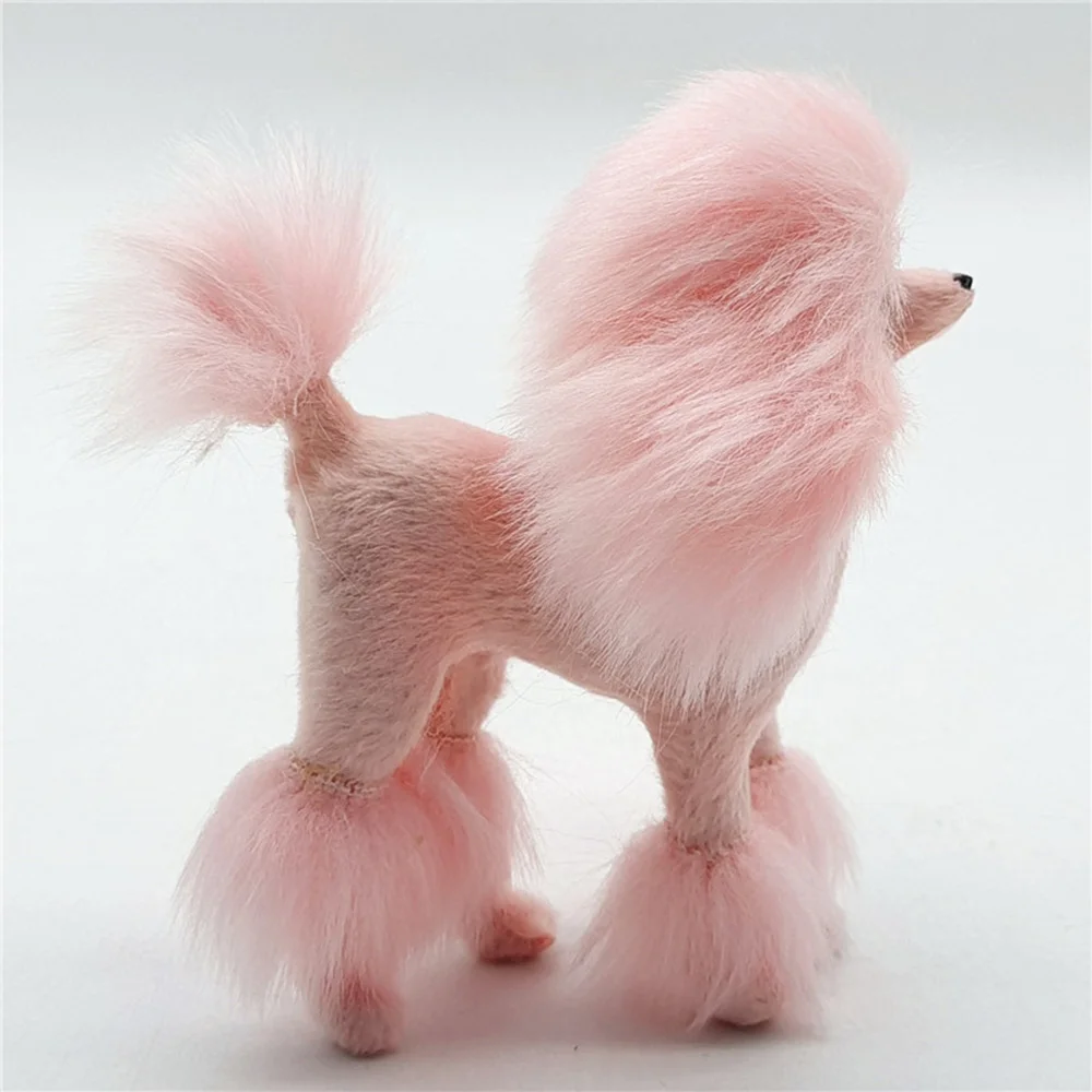 Mini Stuffed Animals Poodles Simulation  Models Pet Ornaments