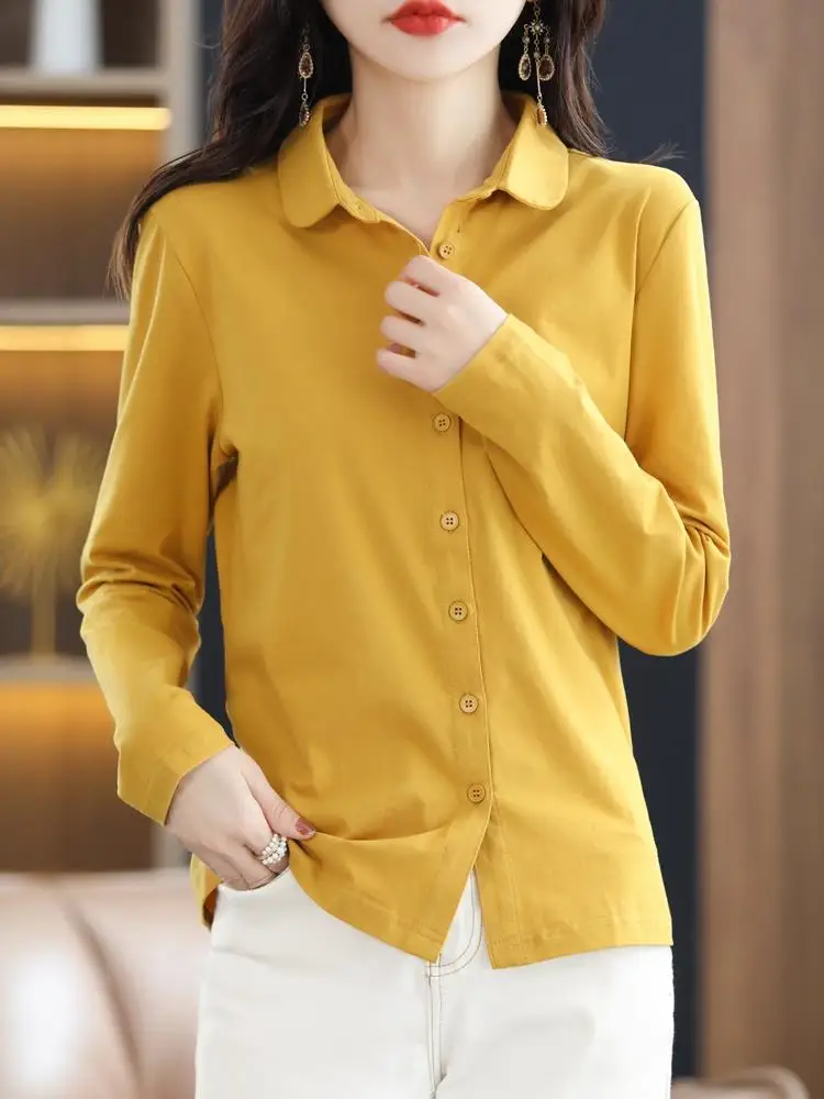 

Осенне-зимний хлопковый кардиган с длинными рукавами и открытым воротником, женский, свободного кроя, модный, повседневный, удобный, дышащий