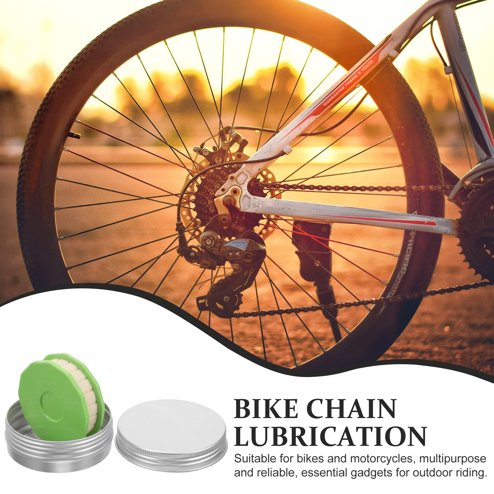

2Pcs Bike Chain Roller Oiler Wool Felt Oil Applicator Lightweight Compact Multipurpose Reliable Riding Gadgets Safe Durable