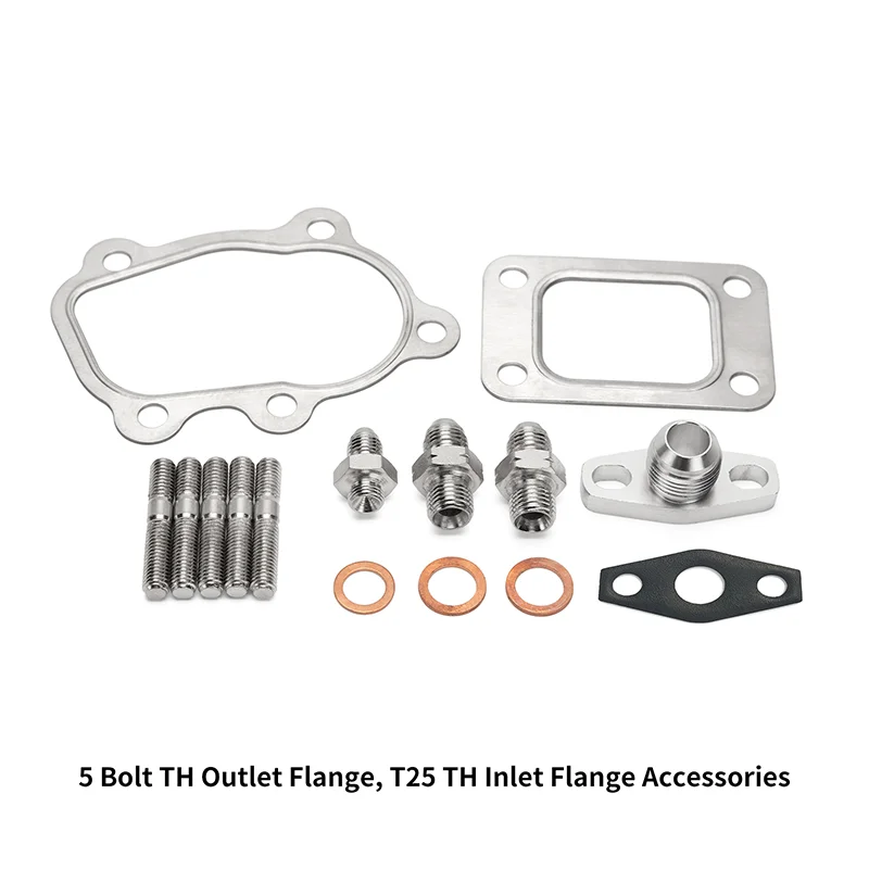 Turbine GT28 GTX2867 GTX2867R T25 A/R 0.49,0.64, bande 76V, 5 boulons, 1.8L-3.0L,HP300-500, roulement à billes de roue de billette de turbocompresseur