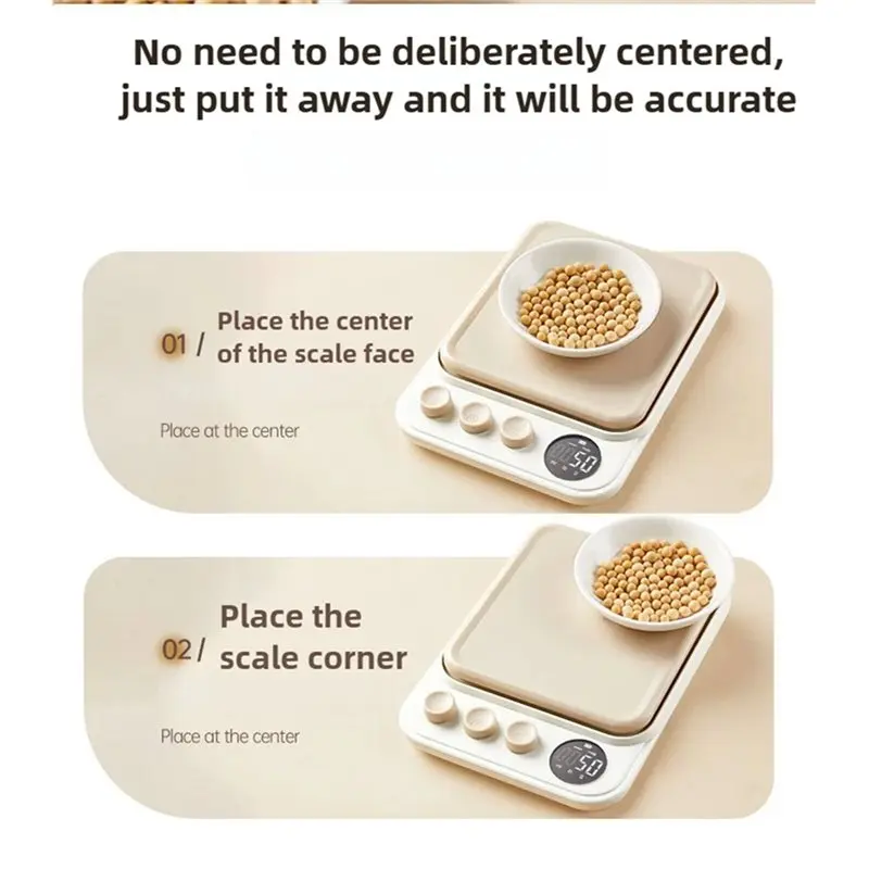 A68P-Kitchen Small Electronic Scale Highly Accurate Food New Baking Weighing Grams Command High Precision Sensor LCD Display