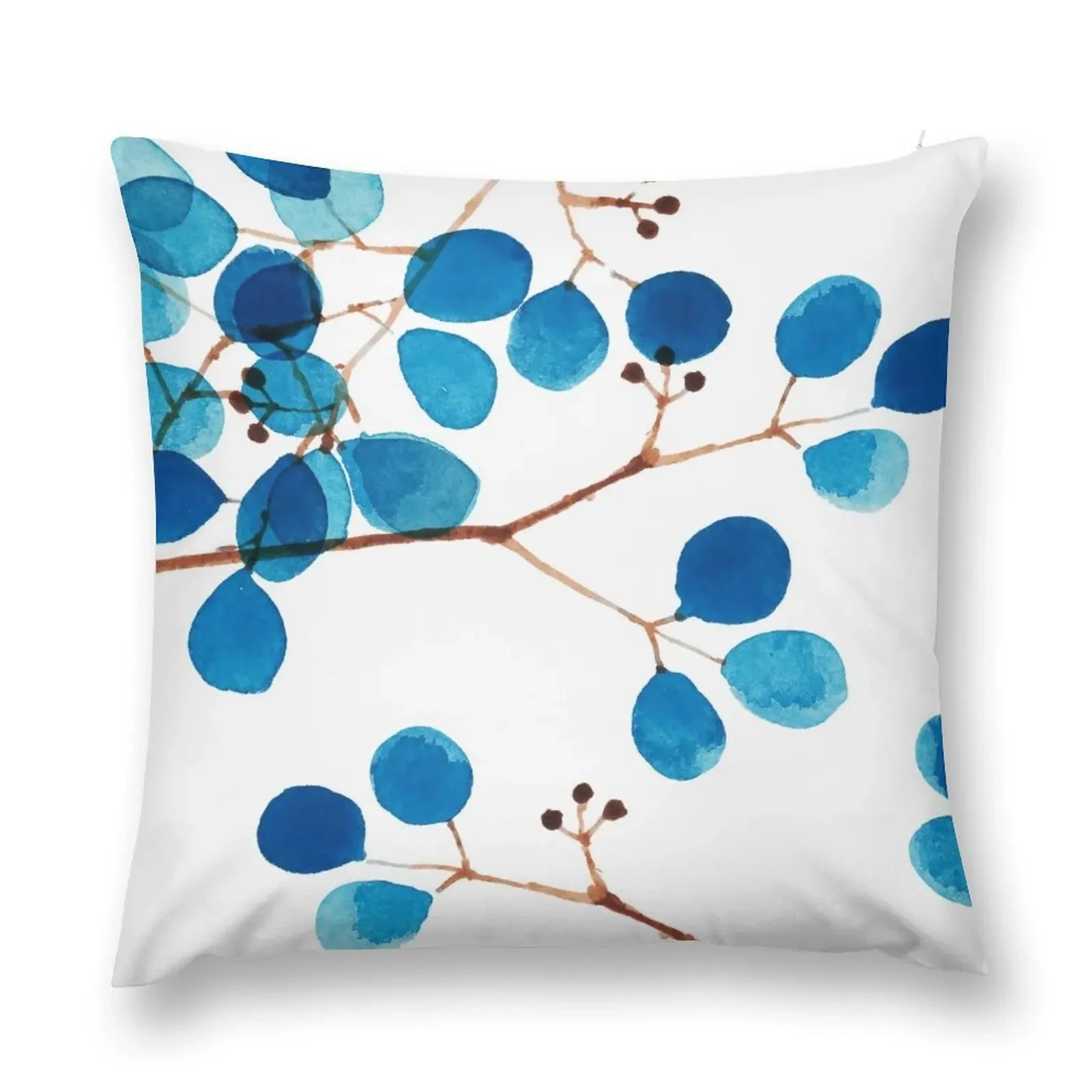 

patterns Everyday Blue leaves of summer Throw Pillow luxury throw pillow covers ornamental pillows pillow