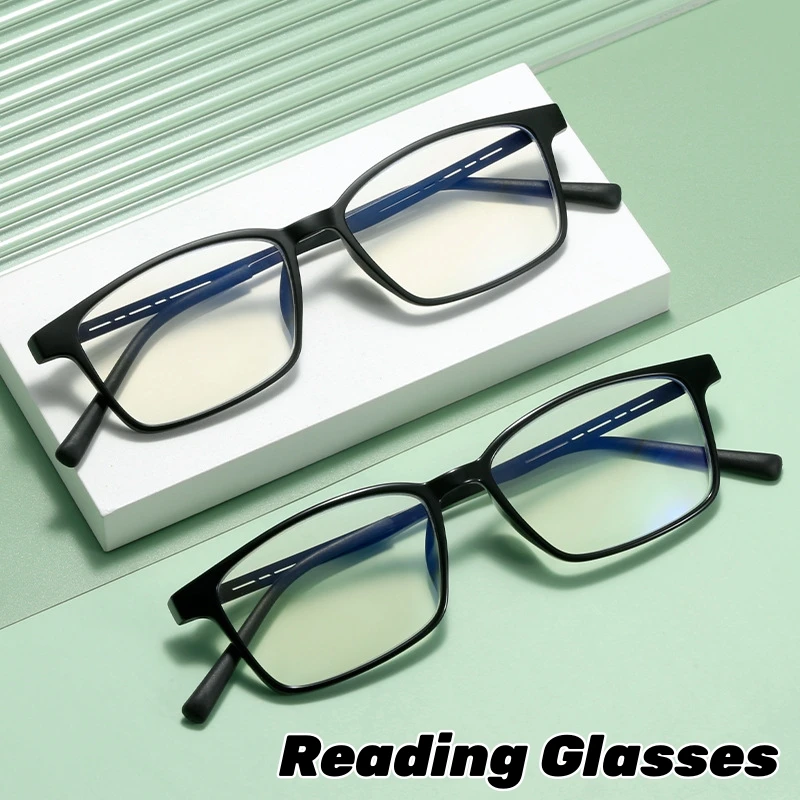 

Ultralight TR90 Men's Reading Glasses Trendy Titanium Business Eyewear Unisex Blue Light Blocking Diopter Eyeglasses 0 To +4.0